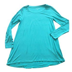 Soft Surrounding Teal Long Sleeve Shirt - Size Small